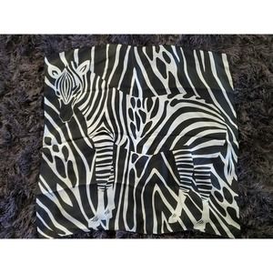 Zebra Scarf Square Multifunctional Black White 26" x 26"